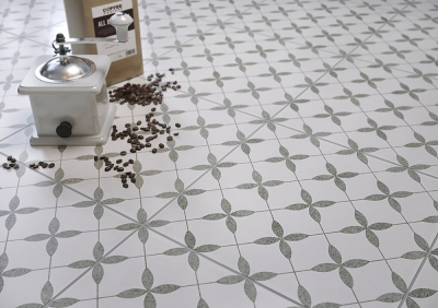 Cersanit Patchwork Concept clover grey pattern 29,8x29,8 cm padlólap