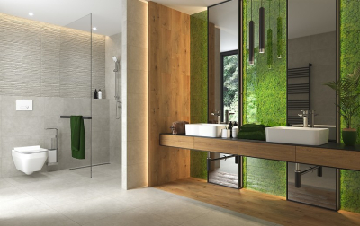 Cersanit Fresh moss PS808 grey micro str 29x59 cm csempe