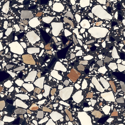 Delconca Frammenti Nero macro 20x20 cm padlólap és csempe,raktáron