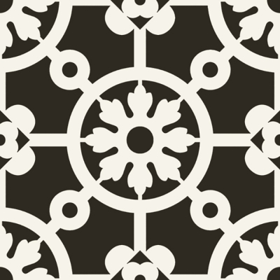 Delconca Paris Fekete/fehér gres padlólap 20x20 cm