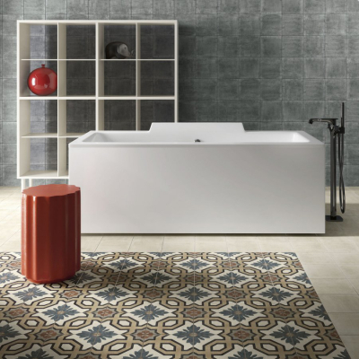 Delconca London Fehér, kék, beige, szürke 20x20 cm gres padlólap