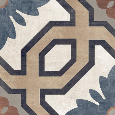 Delconca London Fehér, kék, beige, szürke 20x20 cm gres padlólap