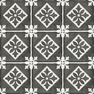 Equipe Art Nouveau-Padua black 20x20cm