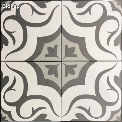Equipe Rivoli Liboa Loiba white és black padlólap 20x20 cm
