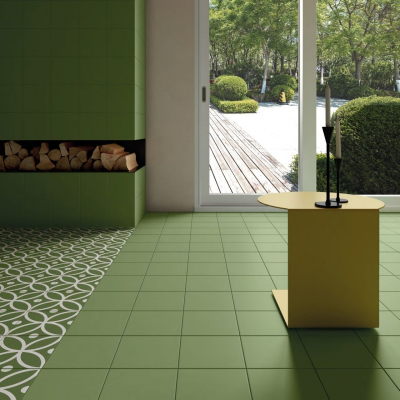 Equipe Rivoli Bergen Verd white és green padlólap 20x20 cm