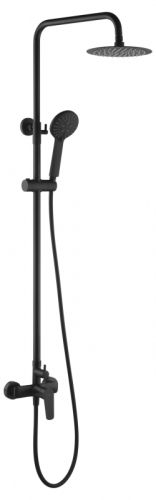 Imex Belgica-matt fekete falsík mögötti fejzuhanyos zuhanyszett/fekete