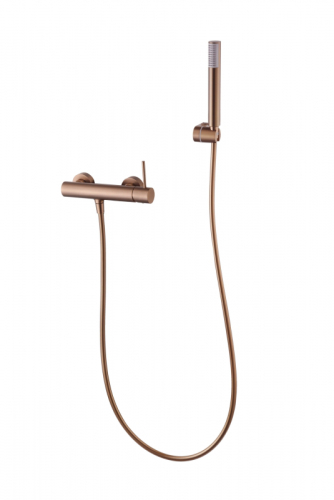 Imex Monza szálcsiszolt rose gold csaptelep falon kívüli fejzuhany szett