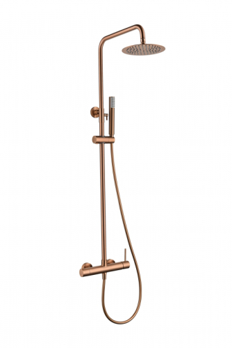 Imex Monza szálcsiszolt rose gold csaptelep falon kívüli fejzuhany szett
