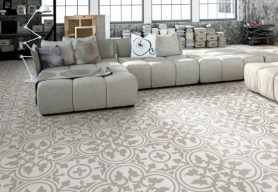 Keros-Belle Epoque Barcelona Sand blanco padlólap, csempe