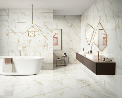 Love Tiles Precious Calacatta gold35x70 cm rett/shine csempe