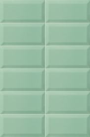 Mainzu Plus Bissel -Bissel  Emerald fényes 10x20cm fali csempe