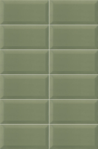 Mainzu Plus Bissel -Bissel  Green  Olive fényes 10x20cm fali csempe