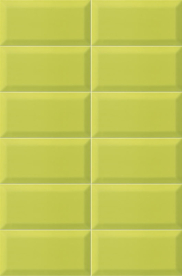 Mainzu Plus Bissel -Bissel Y Green fényes 10x20cm fali csempe