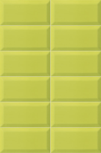 Mainzu Plus Bissel -Bissel Y Green fényes 10x20cm fali csempe