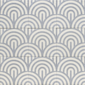 Mainzu Blue water -Decor Blue three 20x20cm fagyálló, csúszásmentes padlólap másolata