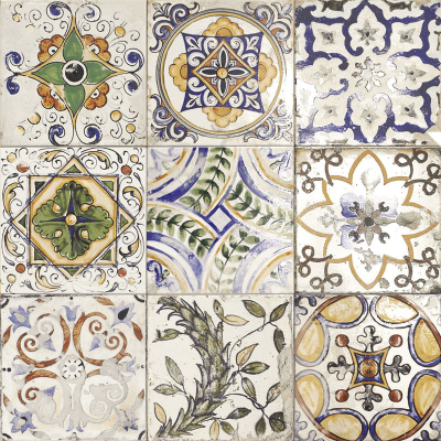 Mainzu Maiolica-Faenza blanco20x20 cm cm csempe