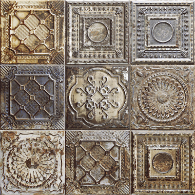 Mainzú Tin Tile Rusty mix20x20 cm