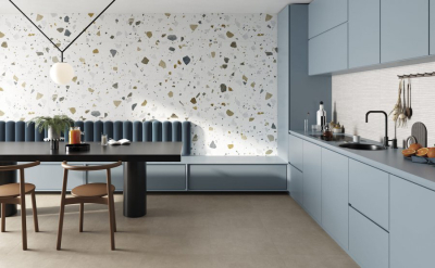 Pastorelli Colorfull Sark és light terazzo 60x120 cm padlólap
