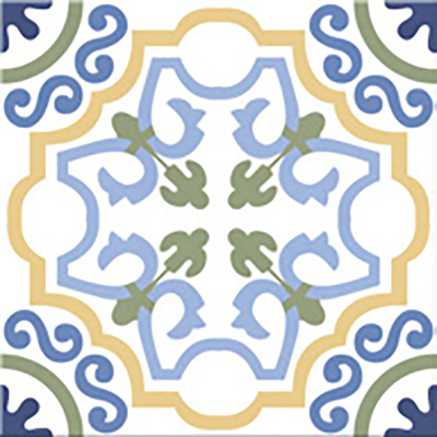 Ribesalbes Cuba-Geometry hex 15x17,3 cm padlólap, színes, fekete/fehér