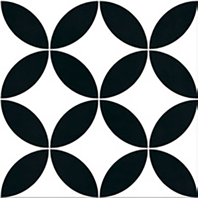 Ribesalbes Cuba-Geometry hex 15x17,3 cm padlólap, színes, fekete/fehér