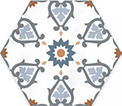 Ribesalbes Cuba-Geometry white matt 15x17,3 cm padlólap