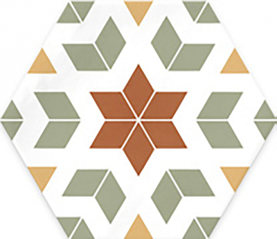 Ribesalbes Cuba-Geometry white matt 15x17,3 cm padlólap