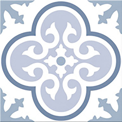 Ribesalbes Cuba-Geometry Cuba20x20 cm porcelán padlólap, színes, fekete/fehér