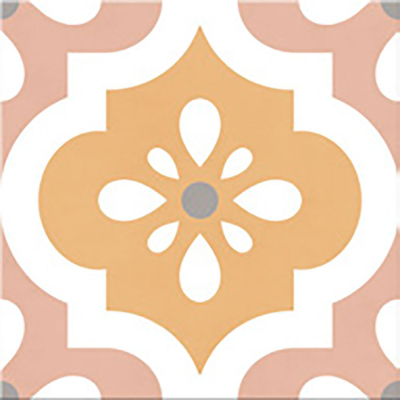 Ribesalbes Cuba-Geometry Cuba20x20 cm porcelán padlólap, színes, fekete/fehér