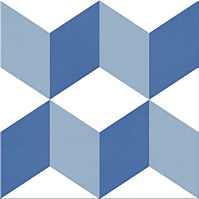Ribesalbes Cuba-Geometry Cuba20x20 cm porcelán padlólap, színes, fekete/fehér