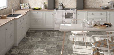 Realonda Antigua deco beige, grapjite, terra gres padlólap
