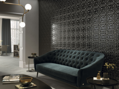Realonda Tin Tile black44x44 cm csempe