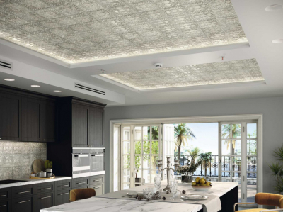 Realonda Tin Tile black44x44 cm csempe