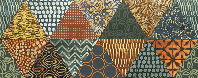 Tubadzin-Arte Goldgreen Dekorok A-B 29,8x74,8 cm