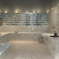 Mainzu Esenzia 15x30cm fürdőszobai vintage fali csempe arabeszk mintával Mainzú Esenzia 15x30cm fali csempe