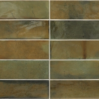 Equipe Hanoi wild olive 6,520 cm téglalap csempe  egyedi színharmonizálással tervezett enteriőrökbe Equipe Hanoi 6,5x20cm fali csempe