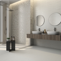 AMBIENTE_SHUI-WHITE-LEAVES_DROPS-35X90 La Platera Shui