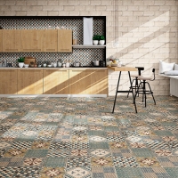 Mainzu Padua 20x20cm beltéri padlólap vintage, patchwork mintával Mainzú Esenzia 15x30cm fali csempe