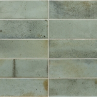 Equipe Hanoi celadon 6,520 cm téglalap csempe  egyedi színharmonizálással tervezett enteriőrökbe Equipe Hanoi 6,5x20cm fali csempe