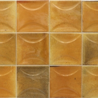 Equipe Hanoi arco caramel 10x10cm strukturált dekor csempe  fény-árnyék játék művészi felületen Equipe Hanoi 6,5x20cm fali csempe