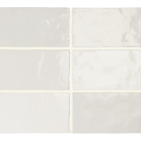 Equipe Artisan White 6,5x20 cm fényes csempe – kézműves árnyalat‑váltással Equipe Equipe Artisan – prémium fényes csempe komplett rendszerrel