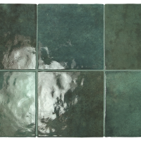 Equipe Artisan Moss Green 13,2x13,2 cm csempe – olajzöld és világoszöld váltakozásával Equipe Equipe Artisan – prémium fényes csempe komplett rendszerrel