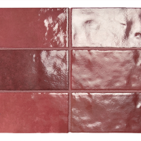 Equipe Artisan Burgundy 6,5x20 cm csempe – mélyvörös és világos árnyalatok Equipe Equipe Artisan – prémium fényes csempe komplett rendszerrel