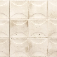 Equipe Hano arco white 10x10cmi strukturált dekor csempe  fény-árnyék játék művészi felületen Equipe Hanoi 6,5x20cm fali csempe
