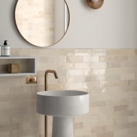 Equipe Artisan Ochre 6,5x20cm fényes, krén,fürdőszobai csempe Equipe Equipe Artisan – prémium fényes csempe komplett rendszerrel