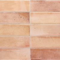 Equipe Hanoi pink 6,520 cm téglalap csempe  egyedi színharmonizálással tervezett enteriőrökbe Equipe Hanoi 6,5x20cm fali csempe